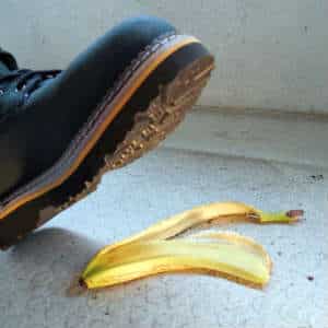 banana which may make someone fall