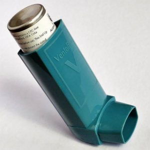blue asthma inhaler