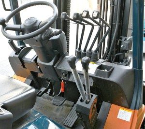 Dashboard of a forklift