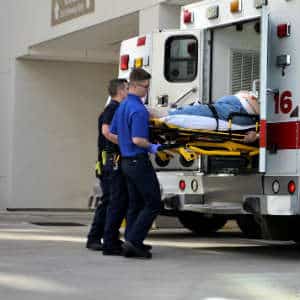 patient arriving at emergency room