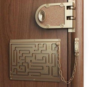 properly secured locked apartment door