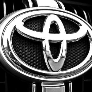 the front of a toyota