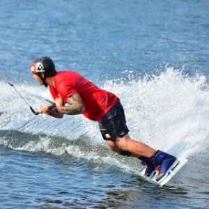 wakeboarding on the water