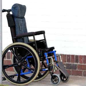 wheelchair for accident victim