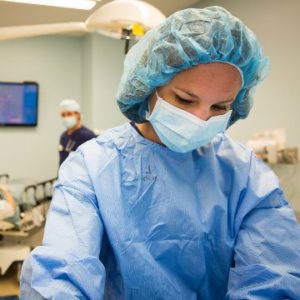 young healthcare worker in surgery